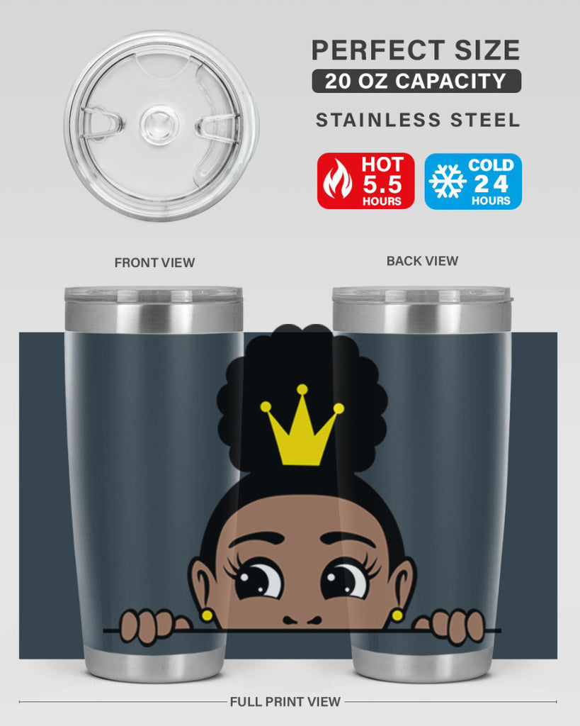 afro puff crown girl 1#- women-girls- Tumbler