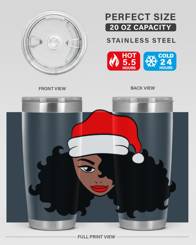 afro santa claus girl 71#- women-girls- Tumbler