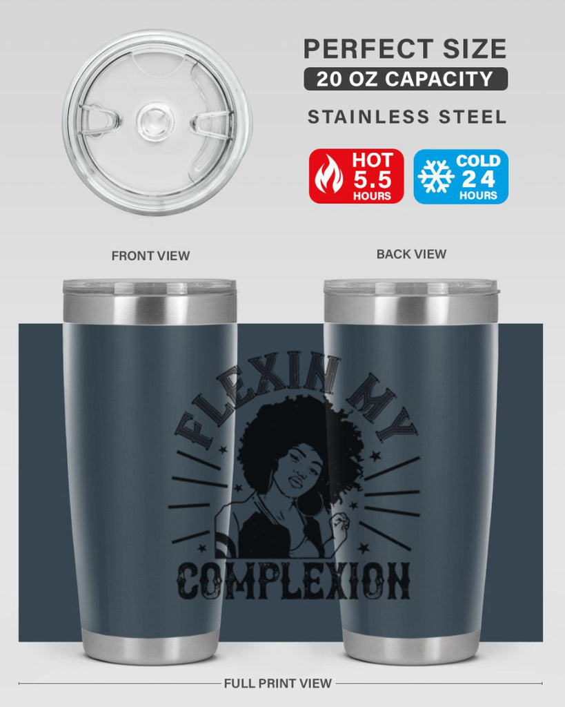 flexin my complexion Style 34#- afro- Tumbler