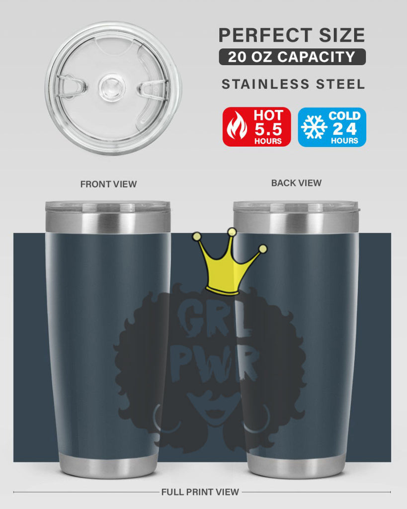 girl power with crown 34#- women-girls- Tumbler
