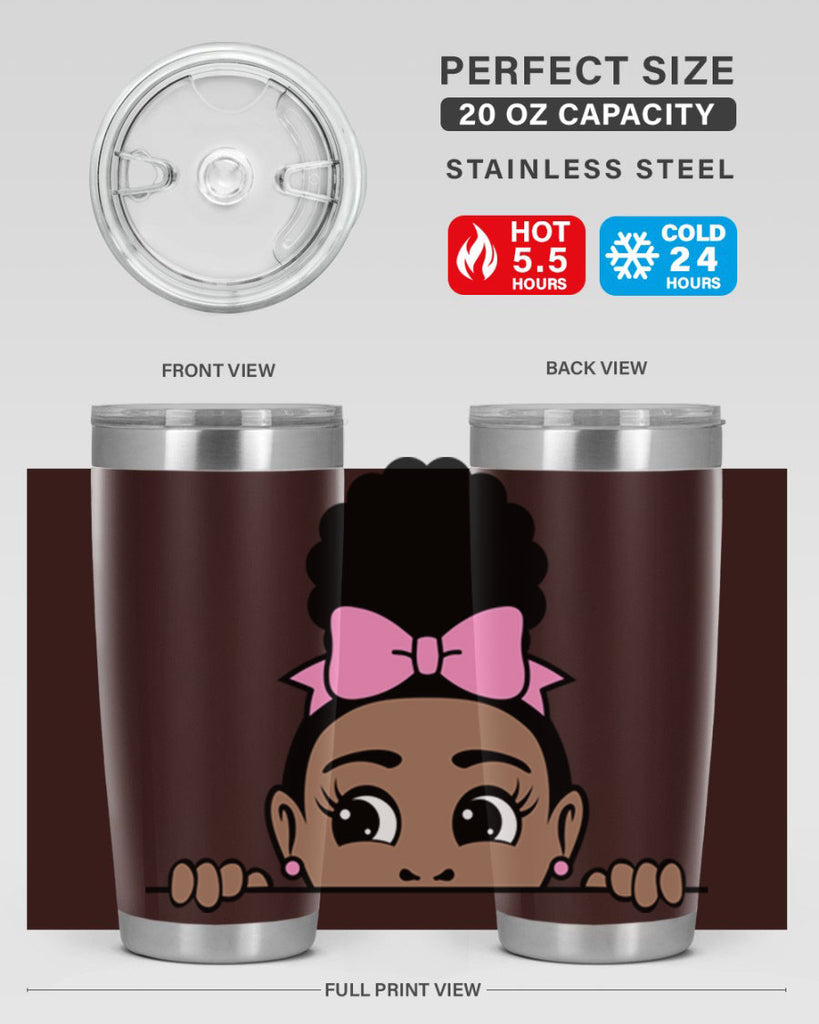 afro puff crown girl 3#- women-girls- Tumbler