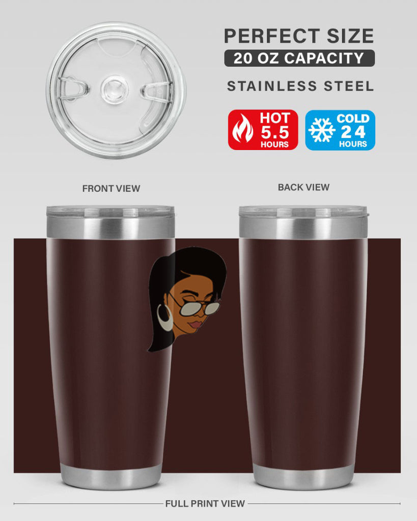 black afro 48#- women-girls- Tumbler