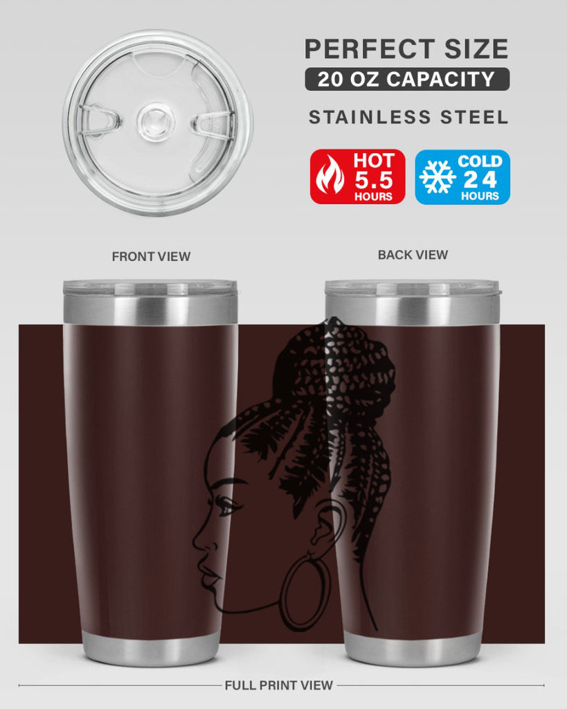 black woman with braids 7#- women-girls- Tumbler