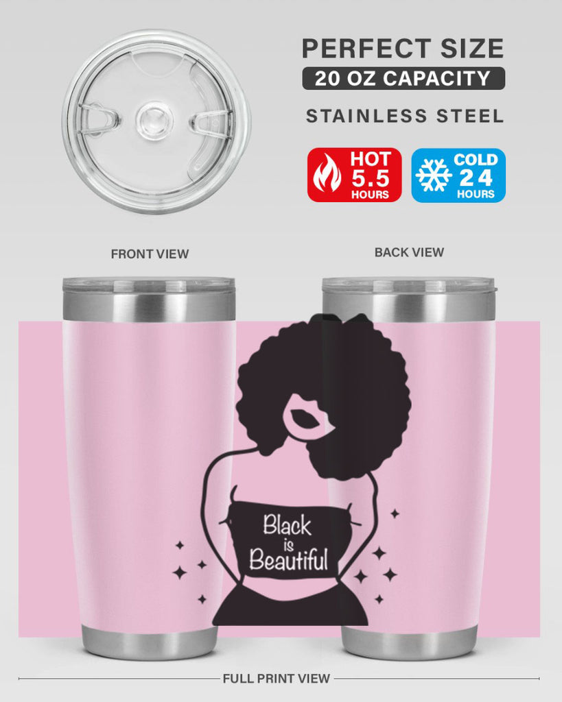 black is beautiful 11#- women-girls- Tumbler
