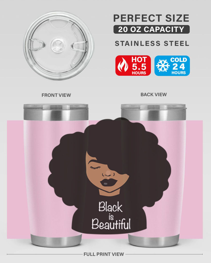 black is beautiful 12#- women-girls- Tumbler