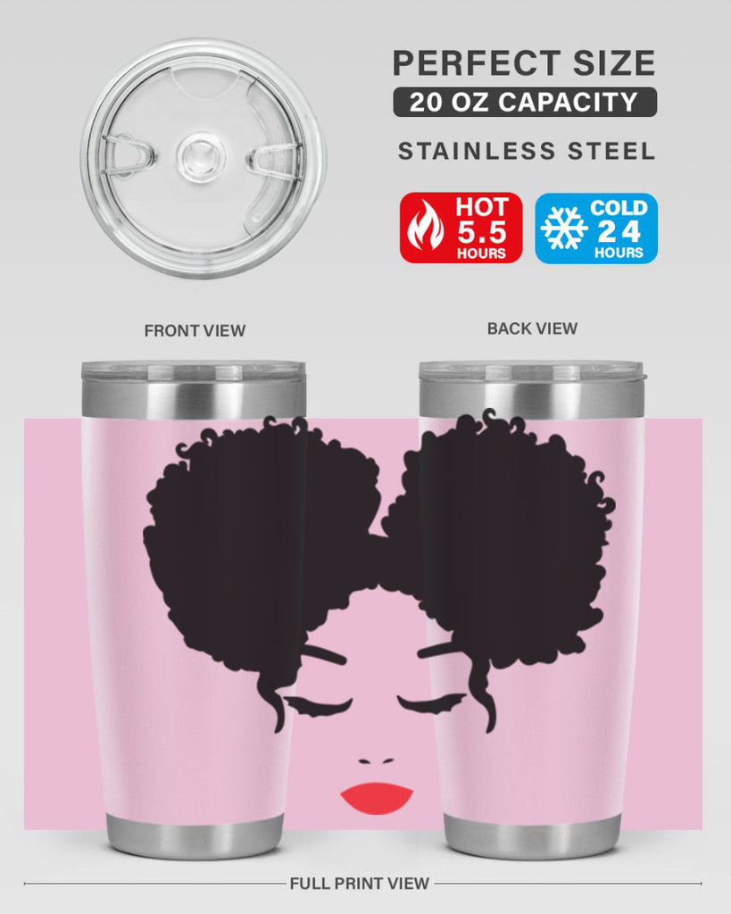 black woman red lips 9#- women-girls- Tumbler