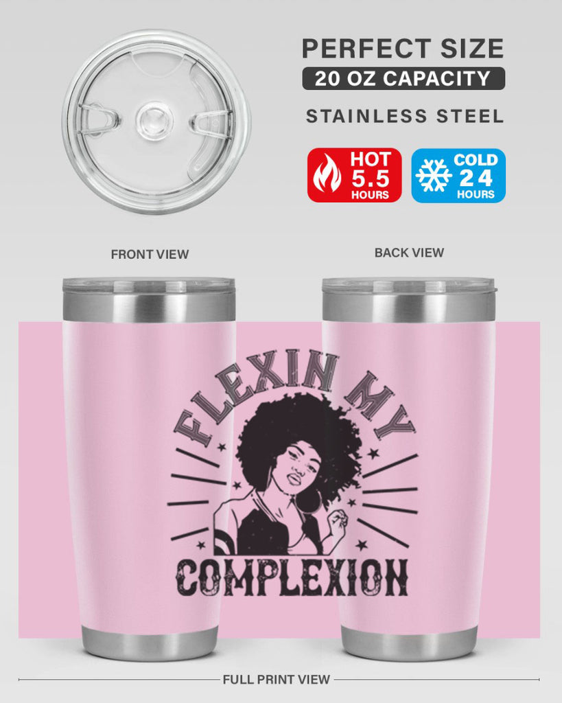 flexin my complexion Style 34#- afro- Tumbler