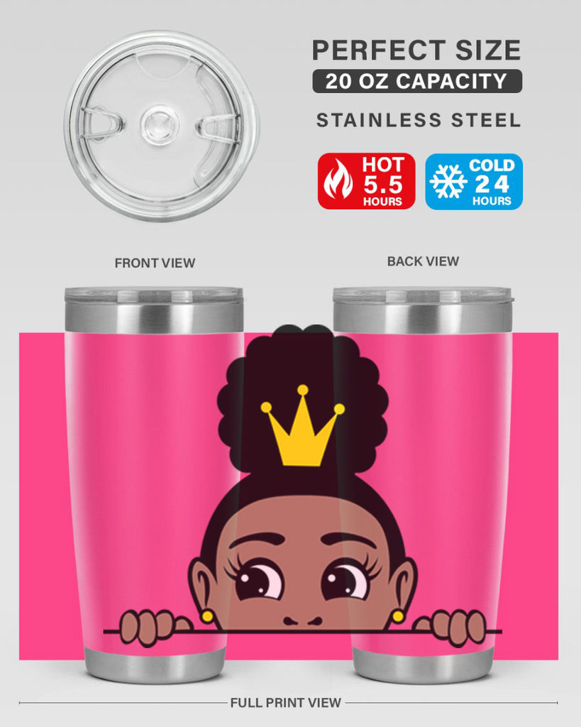 afro puff crown girl 1#- women-girls- Tumbler