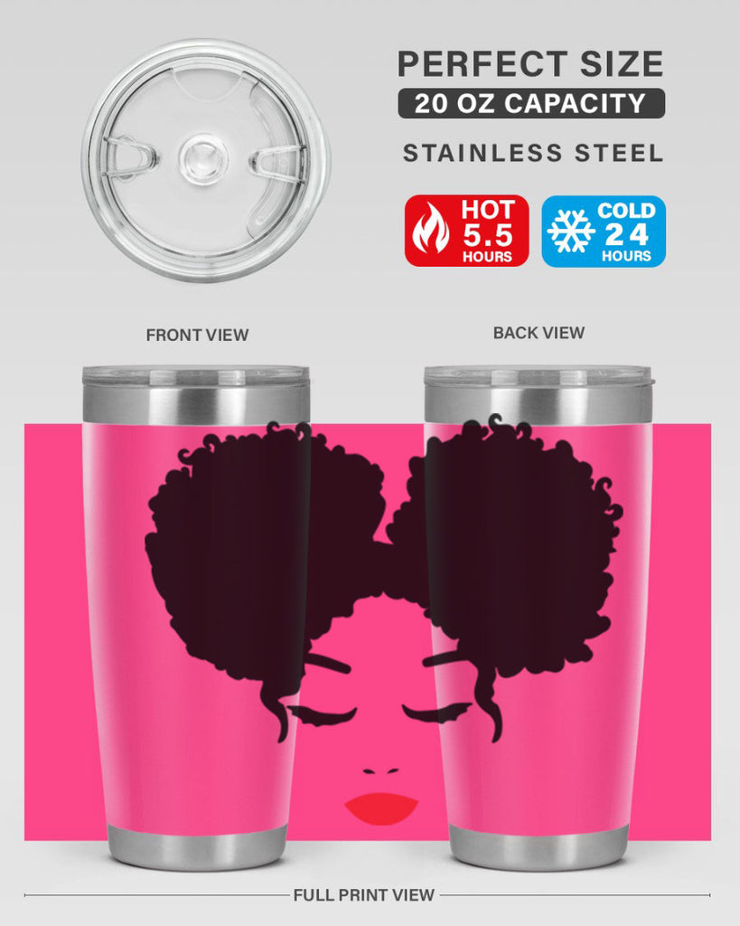 black woman red lips 9#- women-girls- Tumbler