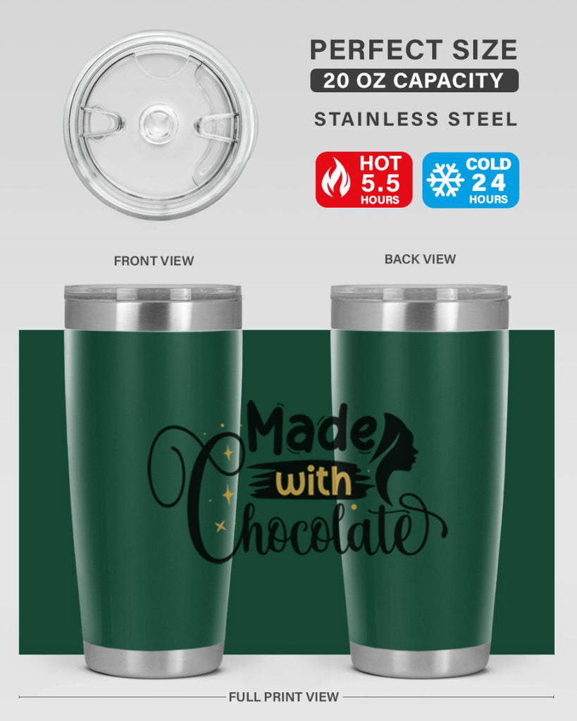 Made with chocolate Style 24#- women-girls- Tumbler