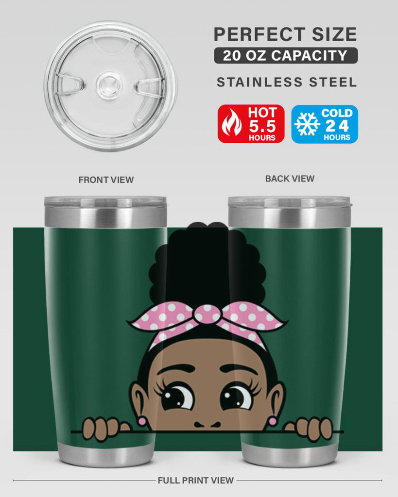afro puff bandana girl peekaboo 86#- women-girls- Tumbler