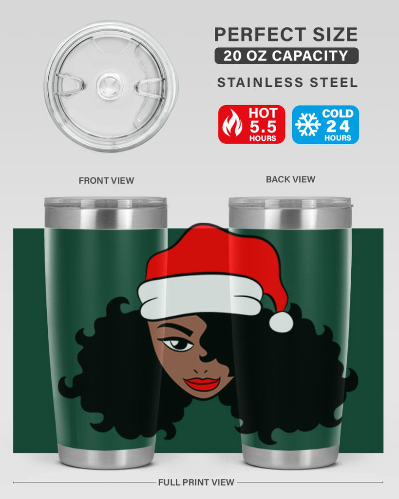 afro santa claus girl 71#- women-girls- Tumbler