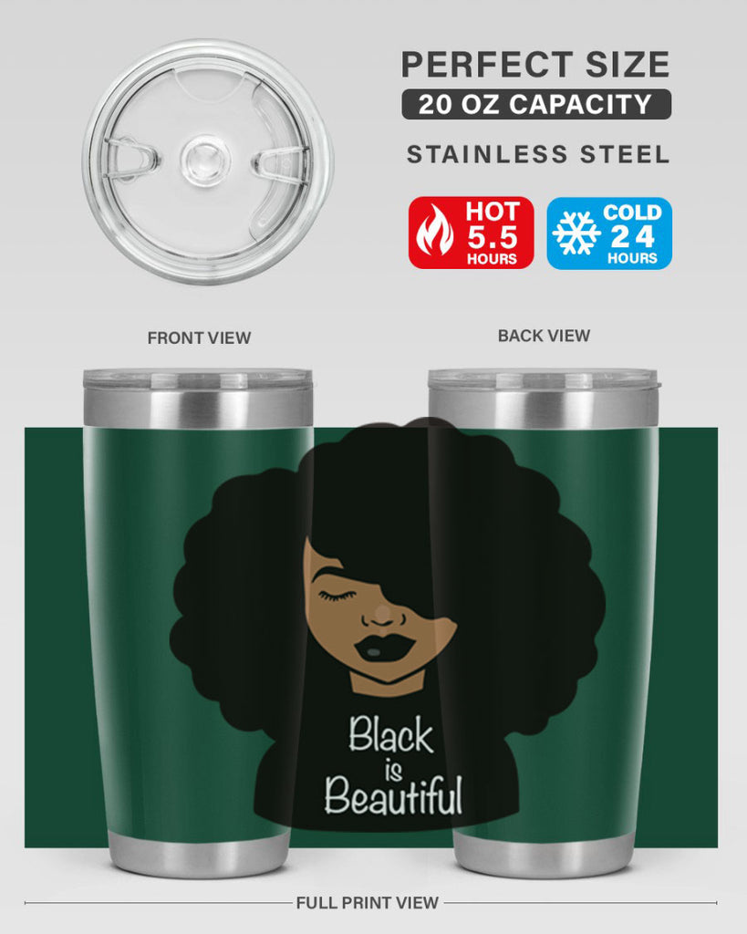 black is beautiful 12#- women-girls- Tumbler