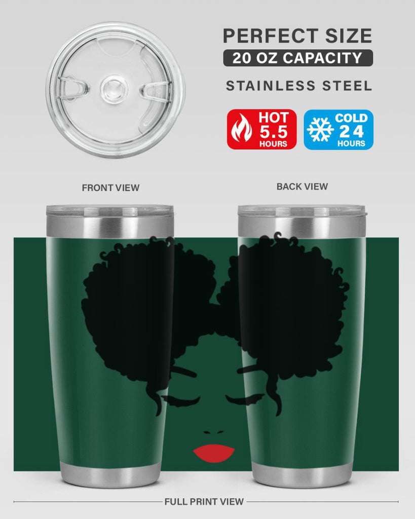 black woman red lips 9#- women-girls- Tumbler