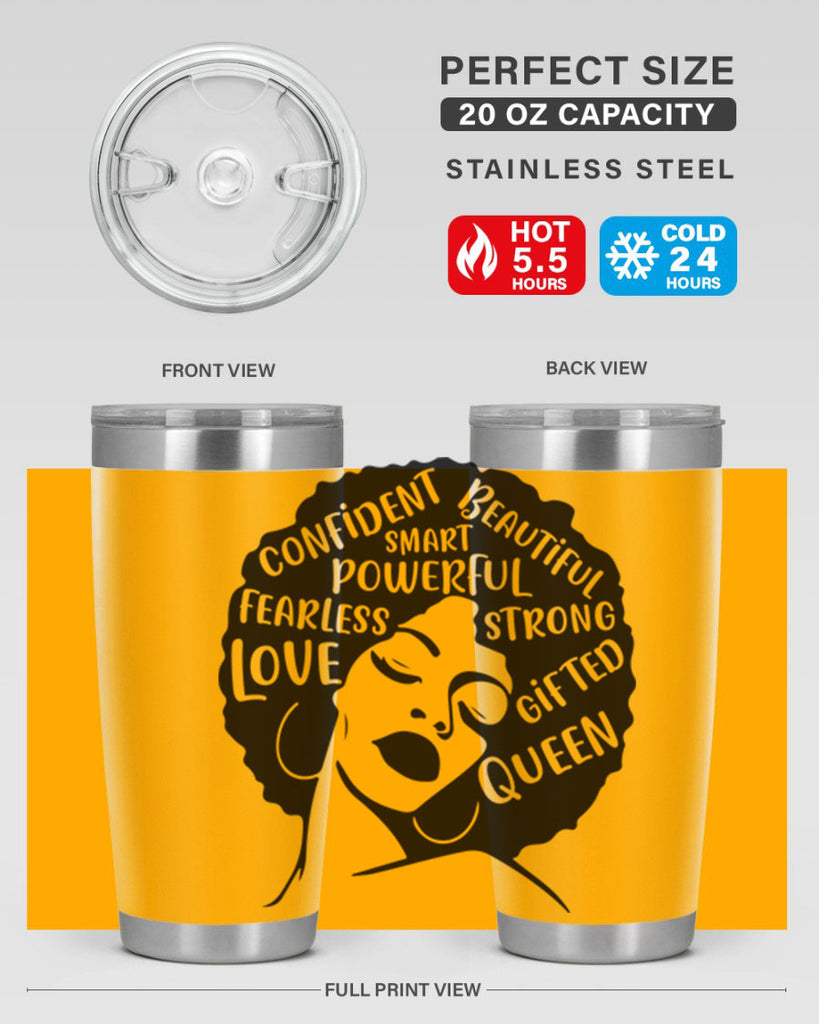 afro lady with words 24#- women-girls- Tumbler