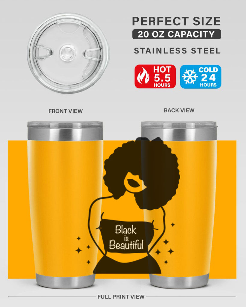 black is beautiful 11#- women-girls- Tumbler
