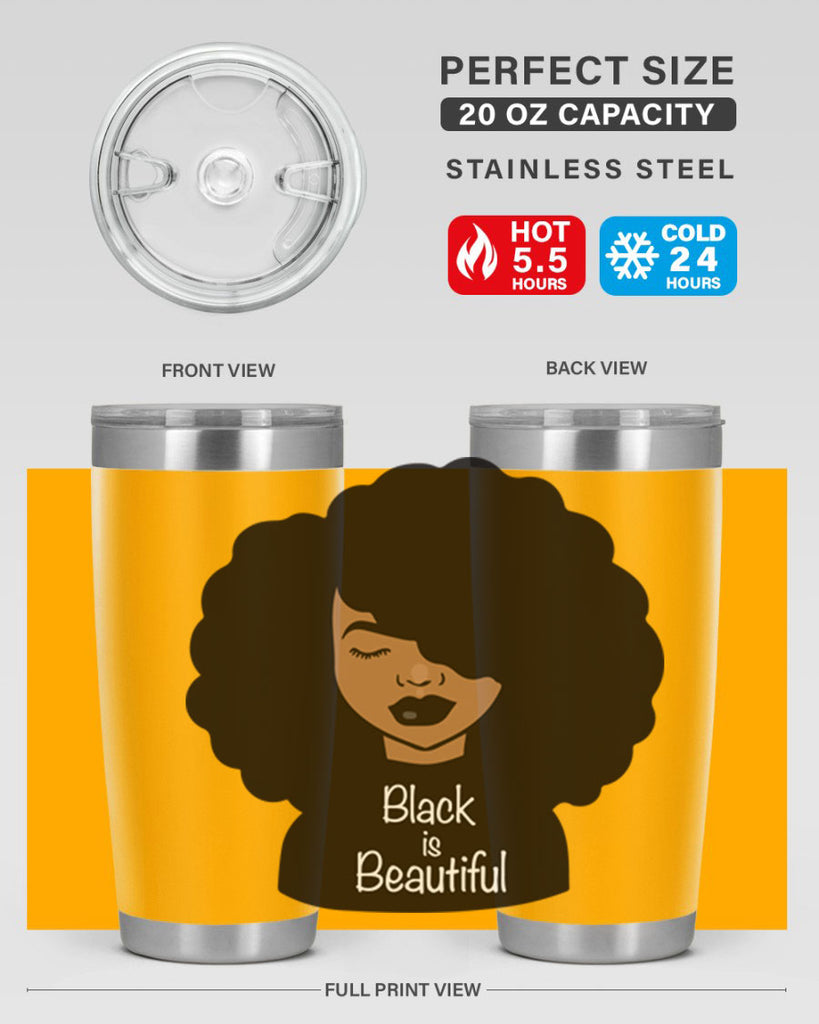 black is beautiful 12#- women-girls- Tumbler