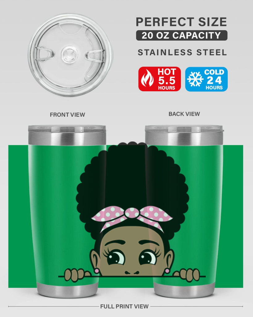 afro puff bandana girl peekaboo 85#- women-girls- Tumbler