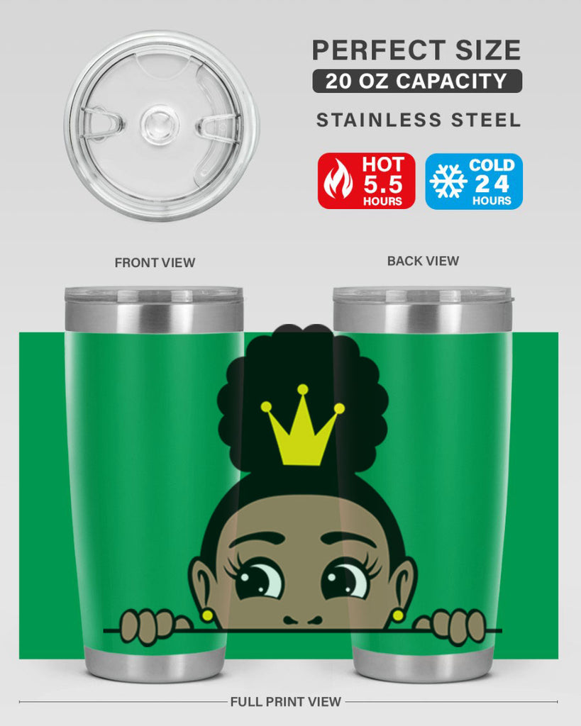 afro puff crown girl 1#- women-girls- Tumbler