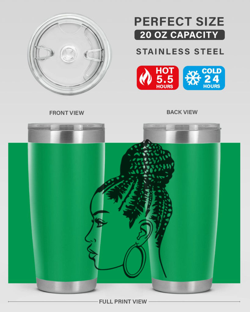 black woman with braids 7#- women-girls- Tumbler