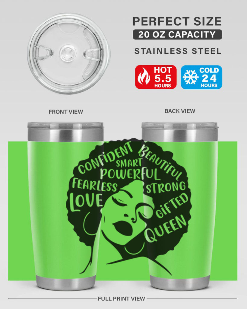 afro lady with words 24#- women-girls- Tumbler