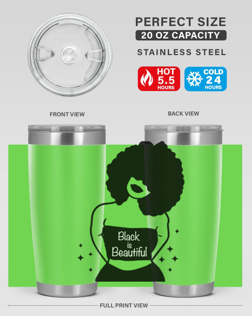 black is beautiful 11#- women-girls- Tumbler