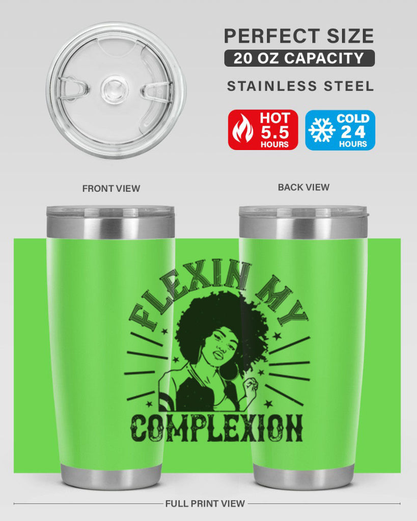 flexin my complexion Style 34#- afro- Tumbler