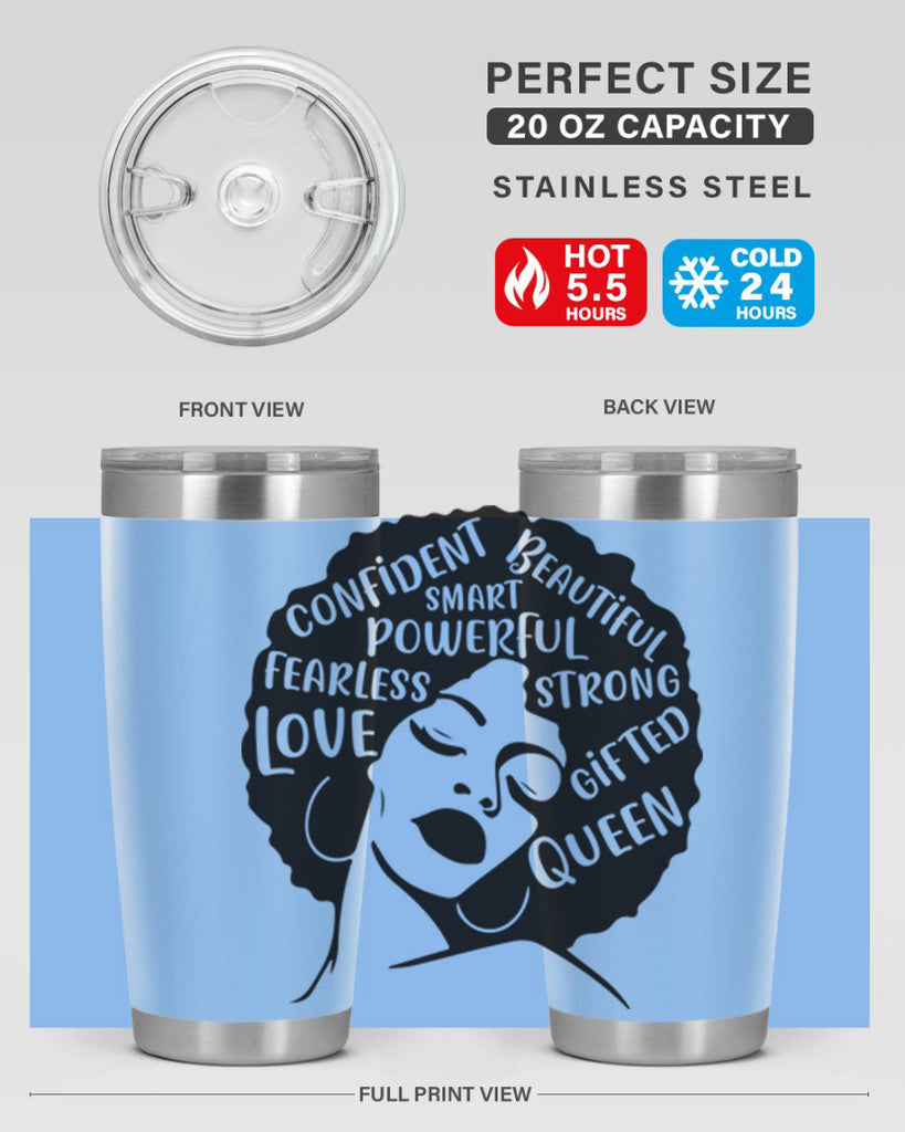 afro lady with words 24#- women-girls- Tumbler