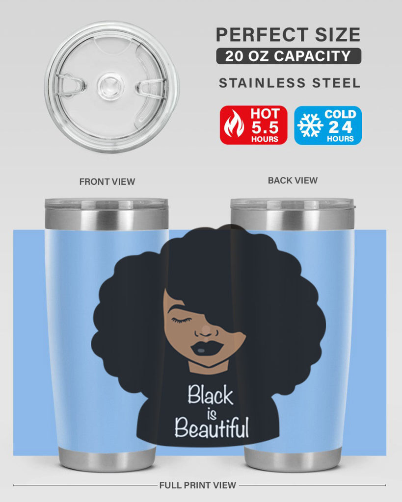 black is beautiful 12#- women-girls- Tumbler