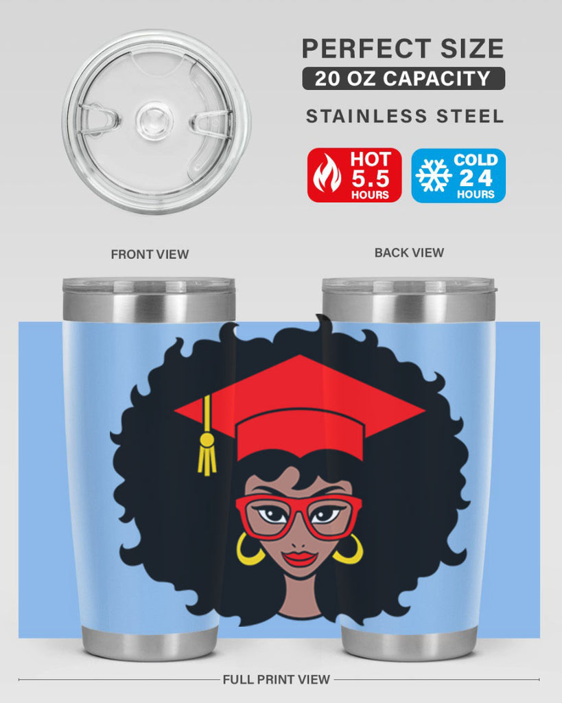 graduation black woman 32#- women-girls- Tumbler