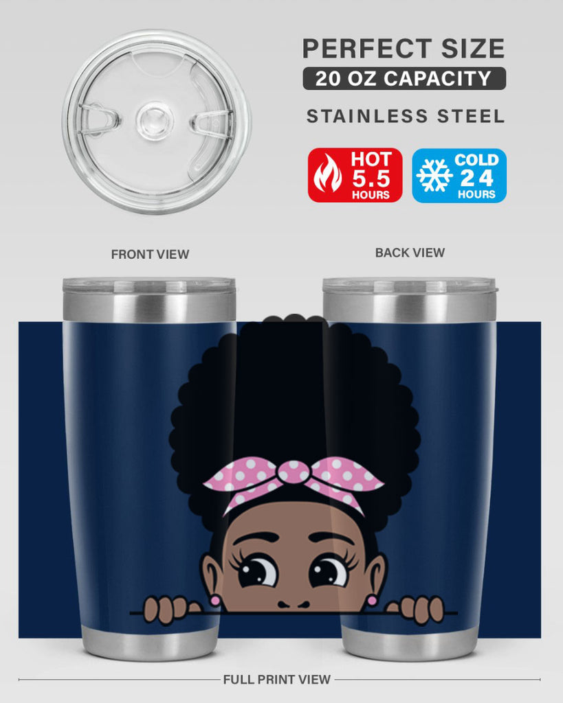 afro puff bandana girl peekaboo 85#- women-girls- Tumbler