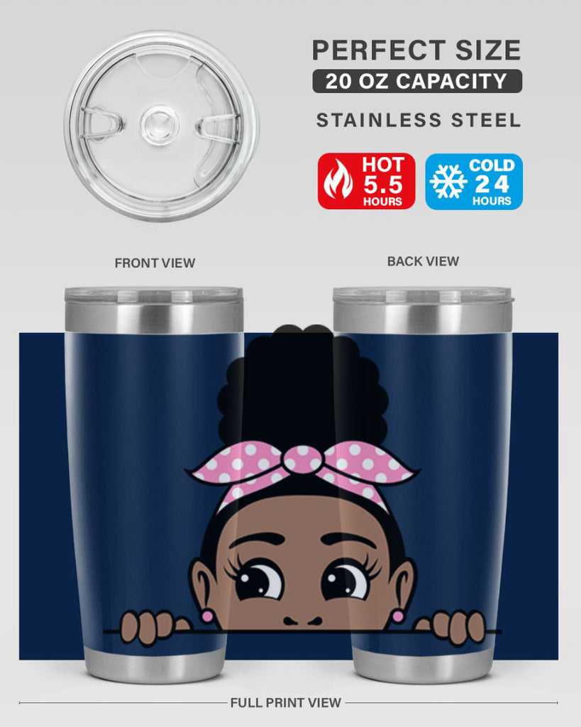 afro puff bandana girl peekaboo 86#- women-girls- Tumbler