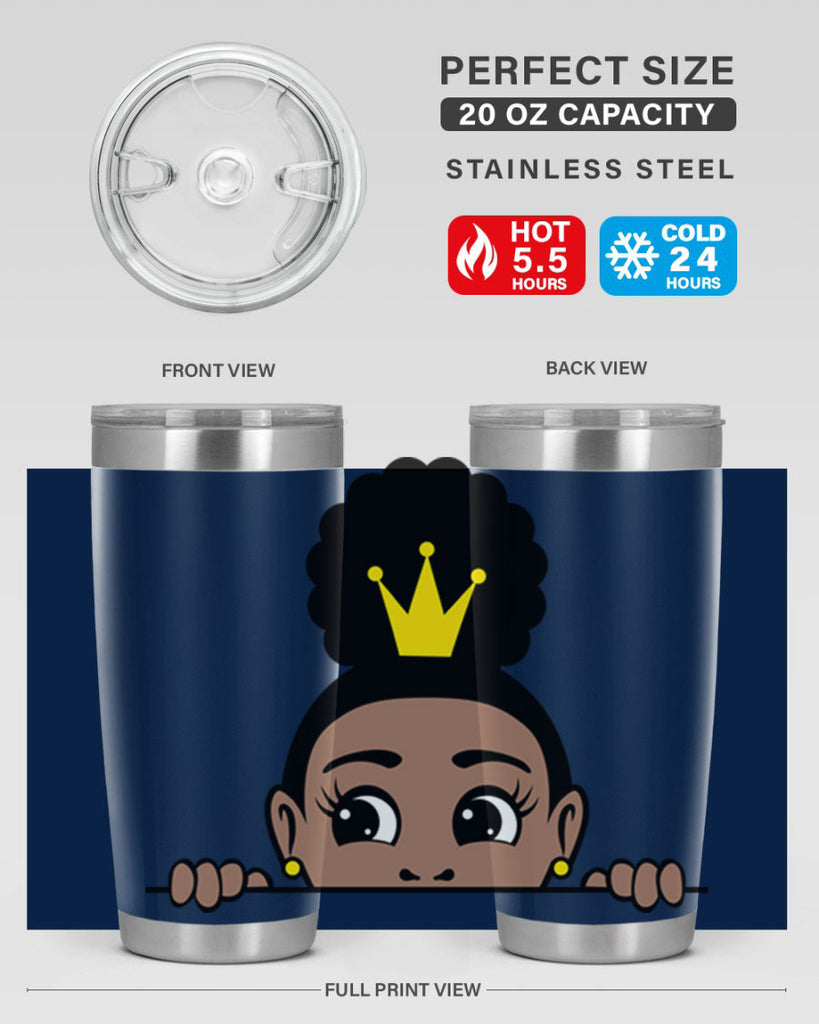 afro puff crown girl 1#- women-girls- Tumbler