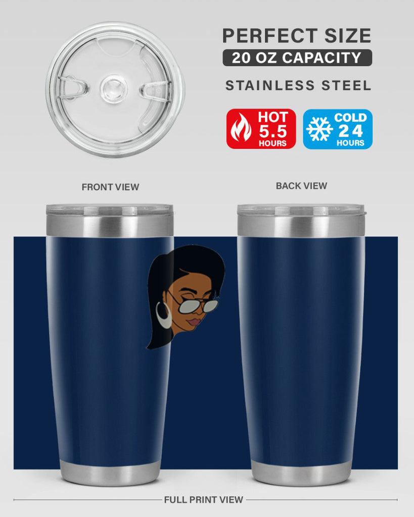black afro 48#- women-girls- Tumbler