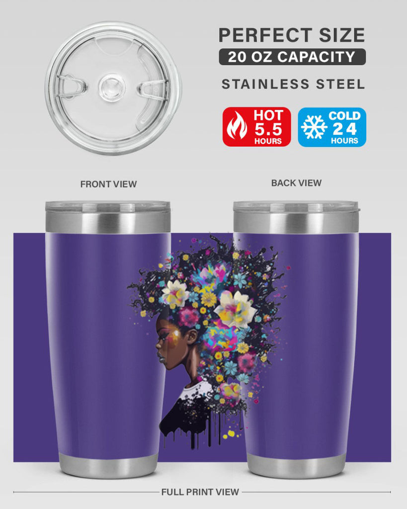 Sparkling Black Girl Design 2#- women-girls- Tumbler