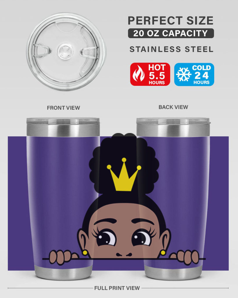 afro puff crown girl 1#- women-girls- Tumbler