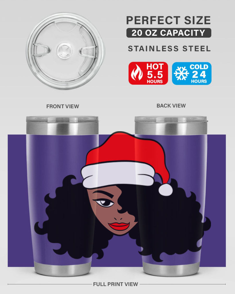 afro santa claus girl 71#- women-girls- Tumbler