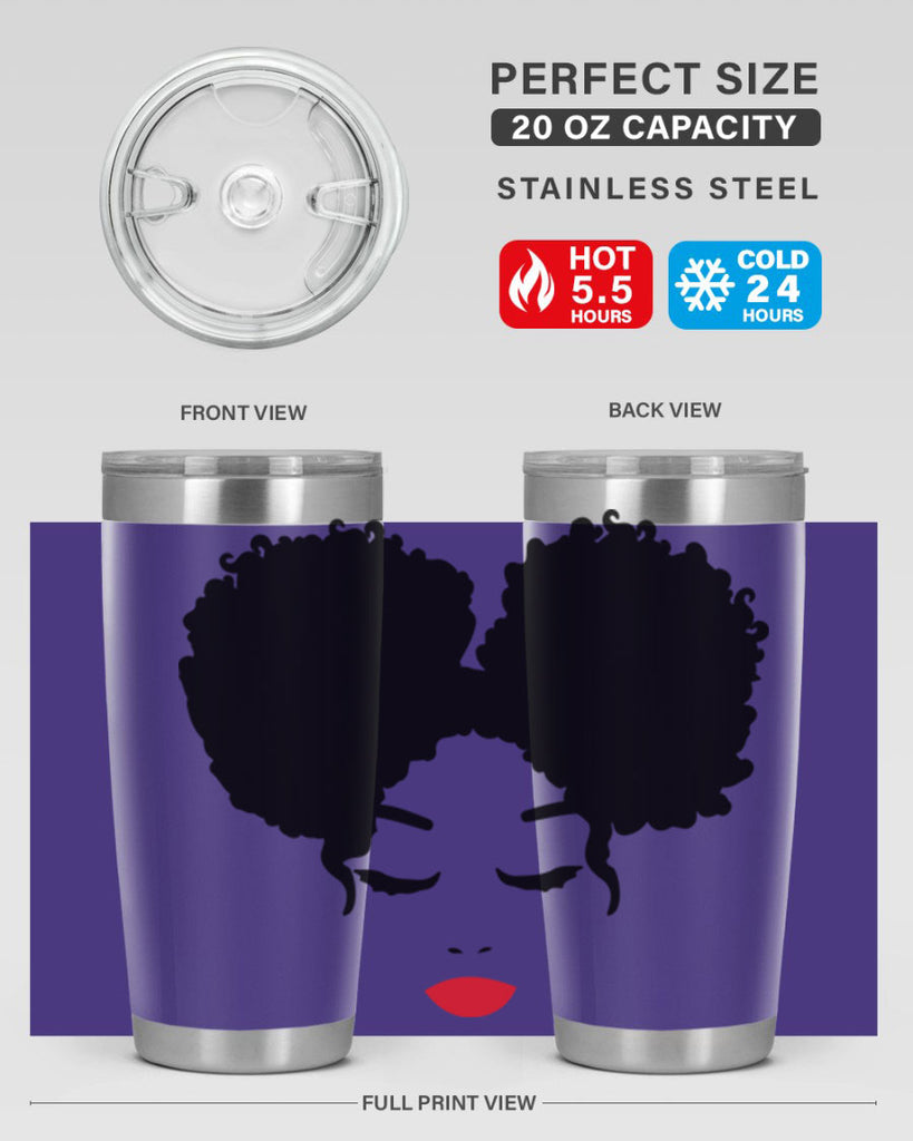 black woman red lips 9#- women-girls- Tumbler