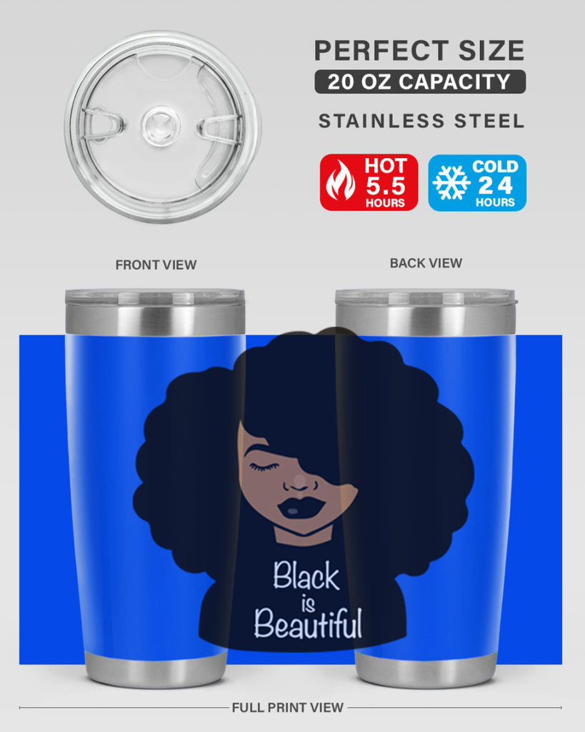 black is beautiful 12#- women-girls- Tumbler