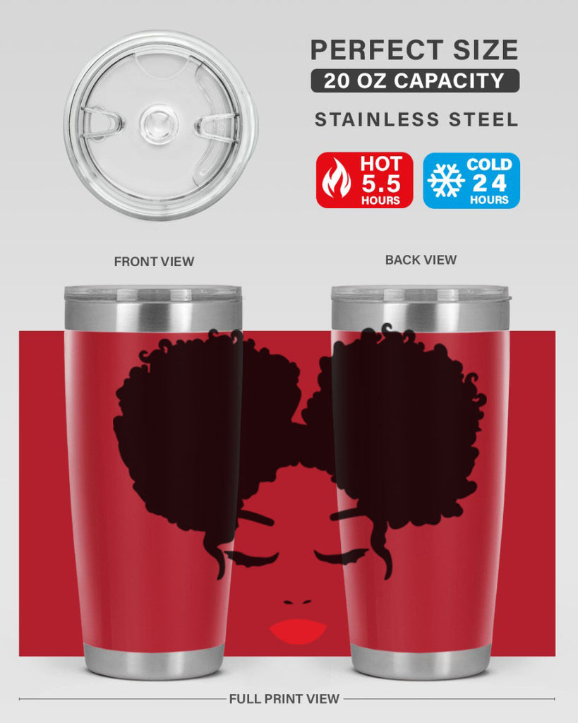 black woman red lips 9#- women-girls- Tumbler