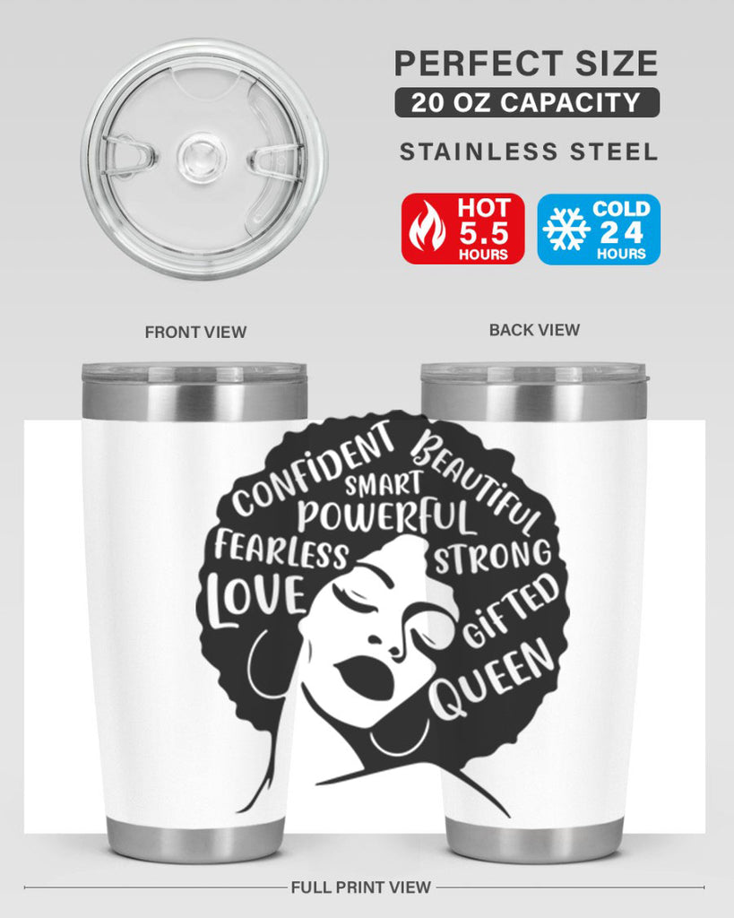 afro lady with words 24#- women-girls- Tumbler