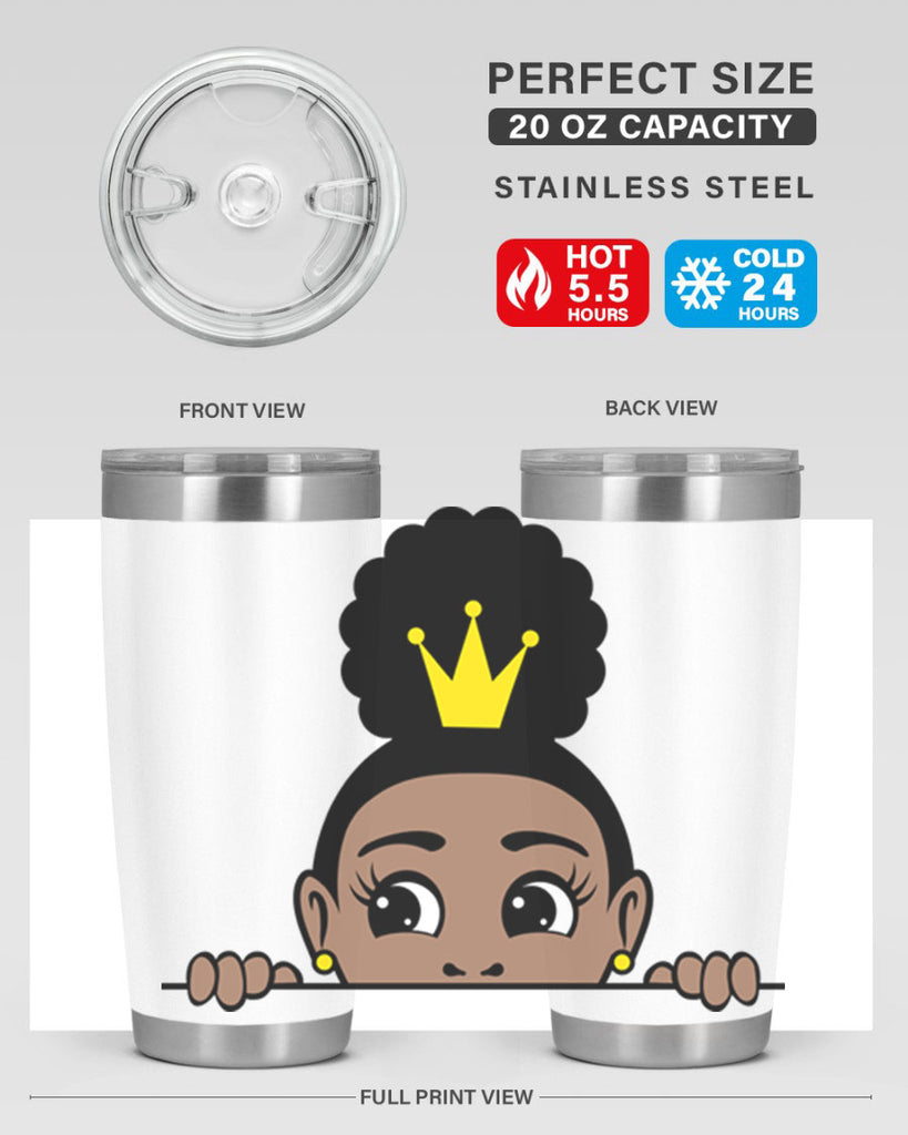 afro puff crown girl 1#- women-girls- Tumbler