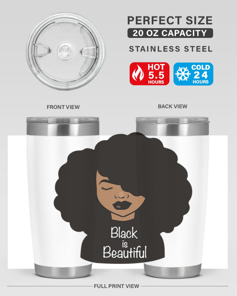 black is beautiful 12#- women-girls- Tumbler