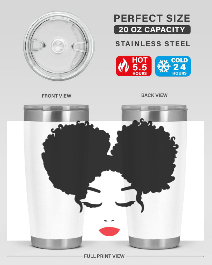 black woman red lips 9#- women-girls- Tumbler