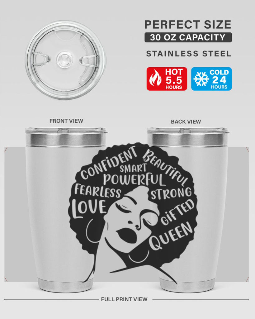 afro lady with words 24#- women-girls- Tumbler