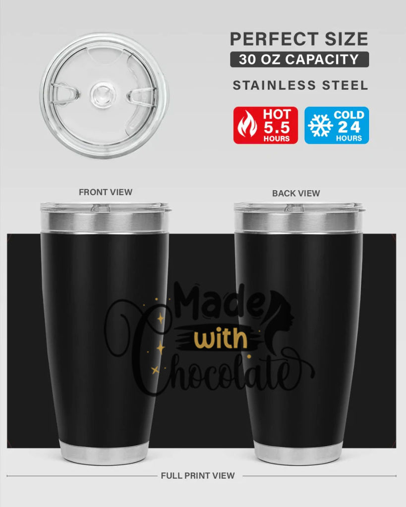 Made with chocolate Style 24#- women-girls- Tumbler
