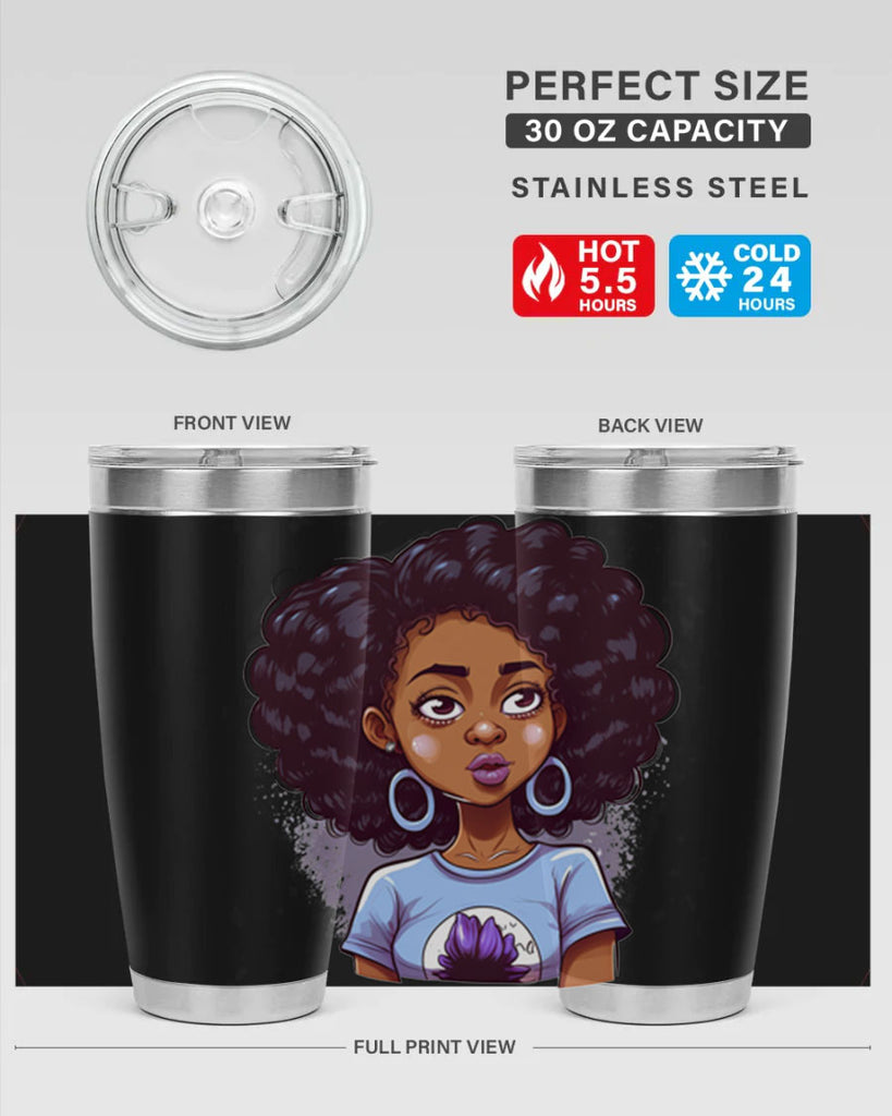 Sparkling Black Girl Design 20#- women-girls- Tumbler
