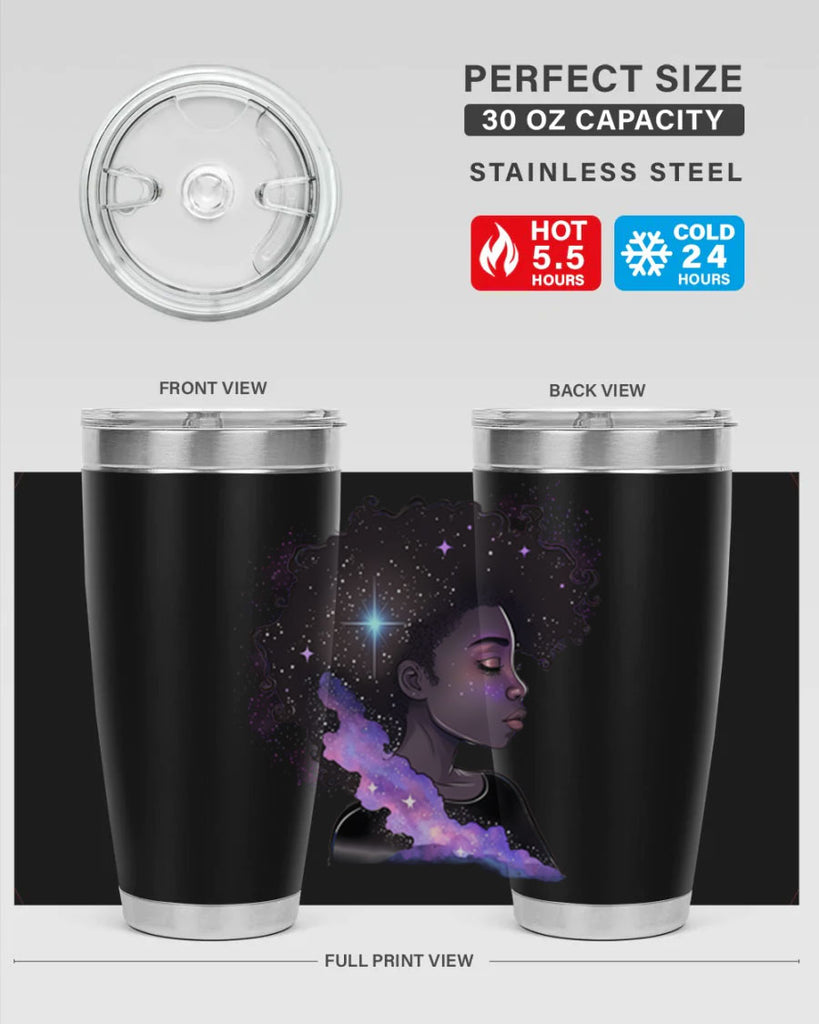 Sparkling Black Girl Design 4#- women-girls- Tumbler
