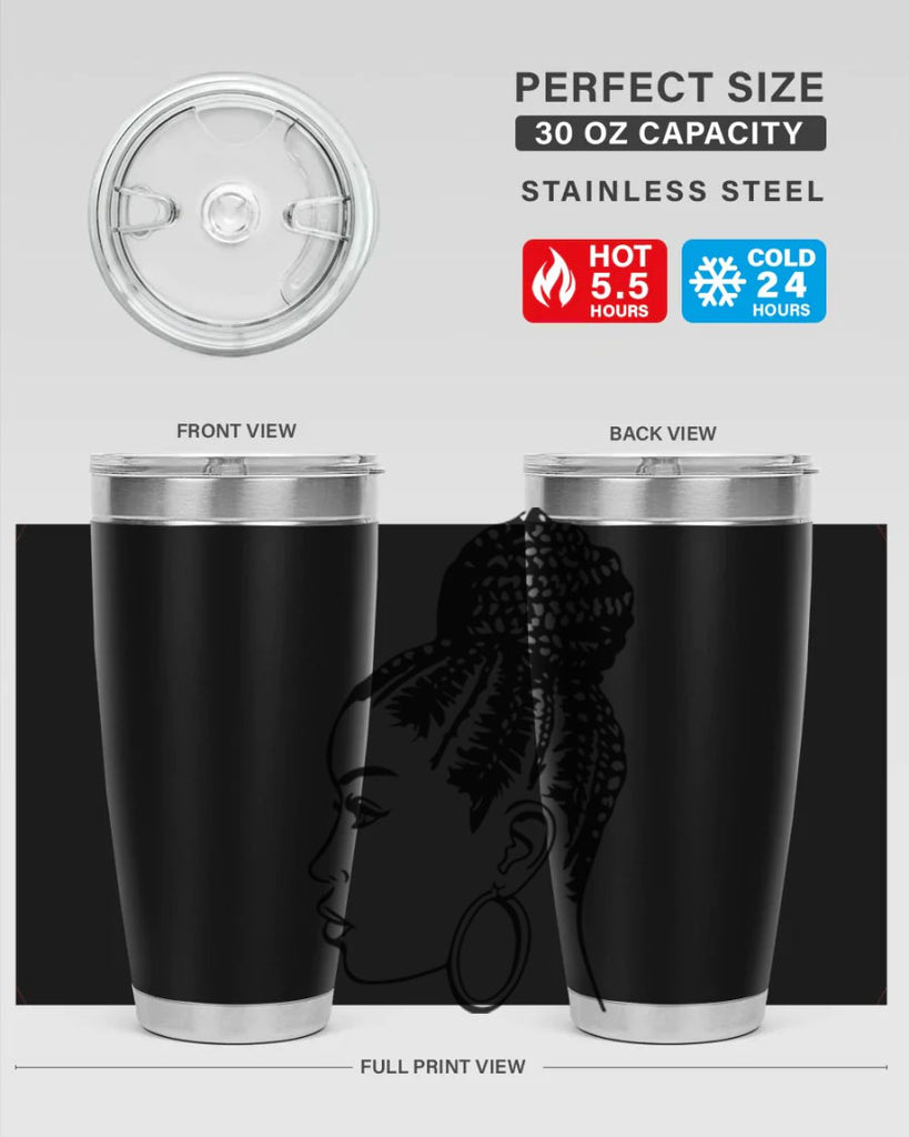 black woman with braids 7#- women-girls- Tumbler