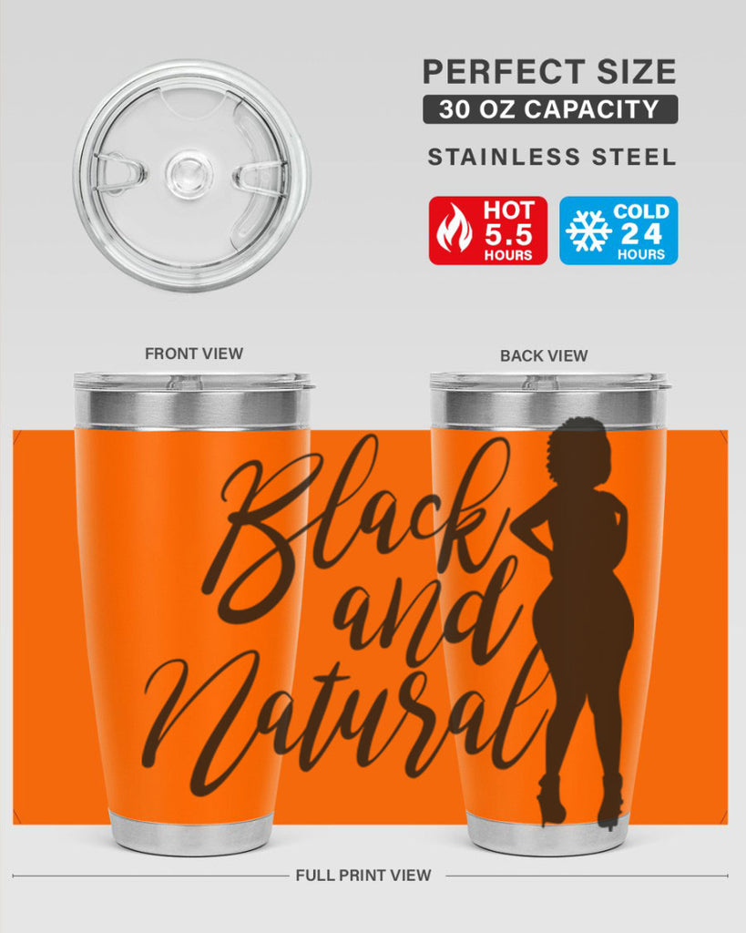 black and natural 22#- women-girls- Tumbler